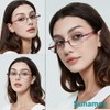 Multifocus Reading Glasses Women Stylish Progressive Multifocal Rimless No Line