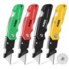 KATA Folding Box Cutter Knives: 4-Pack Heavy Duty Utility Knife