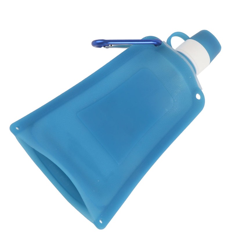 500ml Portable Foldable Water Bottles Collapsible Silicone Water Pouch for