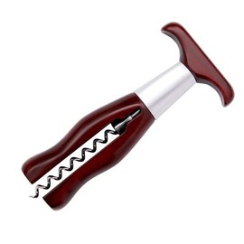 Rosewood Wine Bottle Corkscrew with Cut