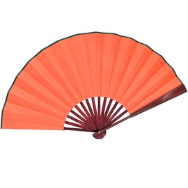 HONSHEN Folding Hand Fan Bamboo Blank Chinese Hand Fan Wedding Party Gift with Traditional Chinese Arts (red) 13inch