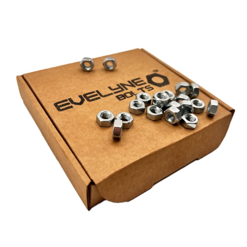 M6 (6mm) Steel Hex Nuts - Standard Thread - Pack