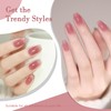 OPUIU Shimmering Sheer Burgundy Jelly Gel Nail Polish Translucent Gel