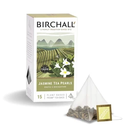 Birchall Tea Bags, Jasmine Tea Pearls Gift Set, Green Tea Bursting with Full Flavour, Perfect Herbal Tea Gift Set, 15 Pack of Plant-Based Prism Tea Bags