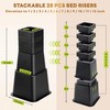 BTSD-home Bed Risers 6 Inch Heavy Duty Adjustable Bed Raisers