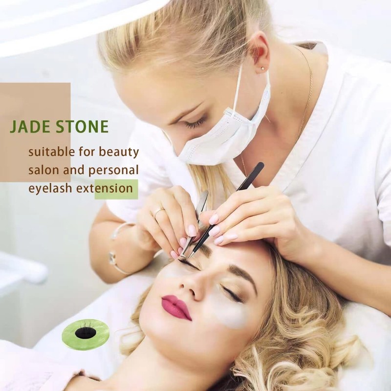 3 PCS Jade Stone Glue Pallet for Eyelash Extension Round