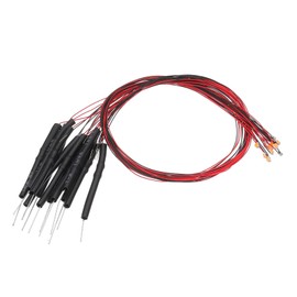 PATIKIL 0805 Pre-Wired Micro LED, 12 Pcs 3-6V Pre-soldered Mini Light Emitting Diodes Surface Mount Device for Model Building, DIY, Science Projects, 9.8" Length, Pink