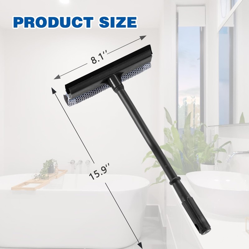 15.9" Window Squeegee for Car,2 in 1 Window Cleaner with
