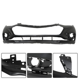 Thomletha Plastic Front Bumper Cover Primed without Parking Sensor Holes Replacement for Cruze 2016-2018 GM1000A01 84190084
