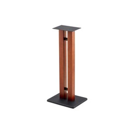 Monolith Speaker Stands (Each) 50 Lbs Capacity, Adjustable Spikes, Sturdy Construction, Ideal for Home Theater Speakers, Adjustable Spikes, 28 Inch, Cherry Wood Finish