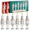 THE TWIDDLERS - 6 Silver Wooden Nutcracker Soldier Ornaments 10