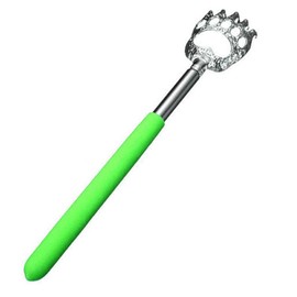 Bear Claw Telescopic Back Scratcher, Extendable Metal Claw Telescoping Backscratcher Massager (Green)