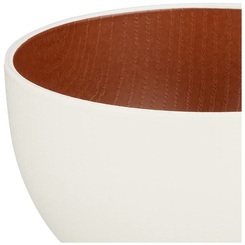 Yamanaka Lacquer Natural Range Keyaki Heathered Large Soup Bowl, White