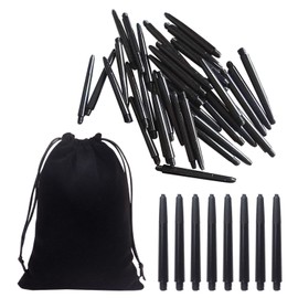 TVSVKWE 150 Pieces Of Black Dart Rod And 1 Piece Of Velvet Bag, Plastic Dart Rod, Dart Accessories, Durable Dart Rod.