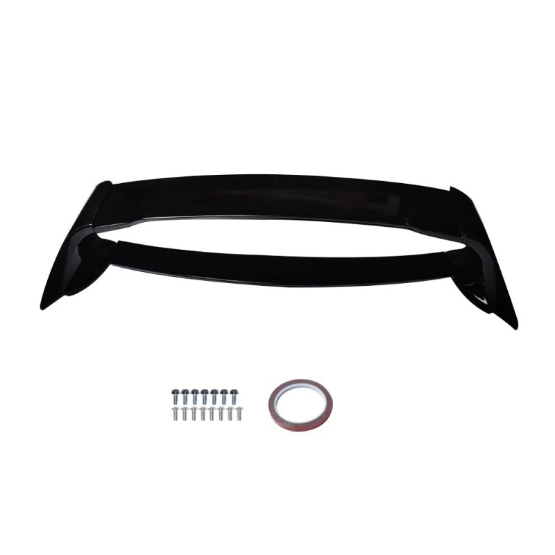 munirater Rear Trunk Spoiler Wing Lip Black ABS Plastic For