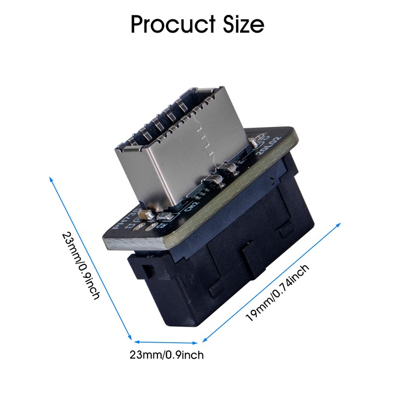 YSIUENG USB 3.2 Gen 1 to Gen 2 Header Adapter