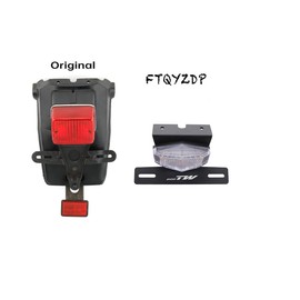 Tail Tidy Kit for TW200 TW 200 1989-2026 Fender Eliminator Kit equipped License Plate Holder Integrated LED Tail Light, Brake & Turn Signal Blinker (Clear)