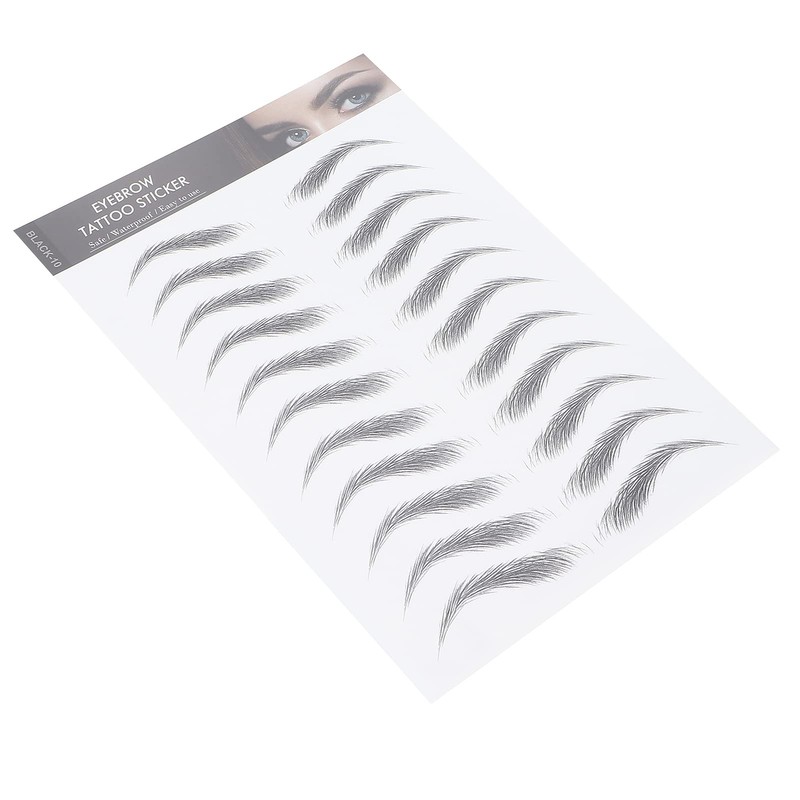 6D Eyebrow Tattoo Sticker, Eyebrow Shaping Stencils, Semi-Permanent, Hair-Like, Waterproof