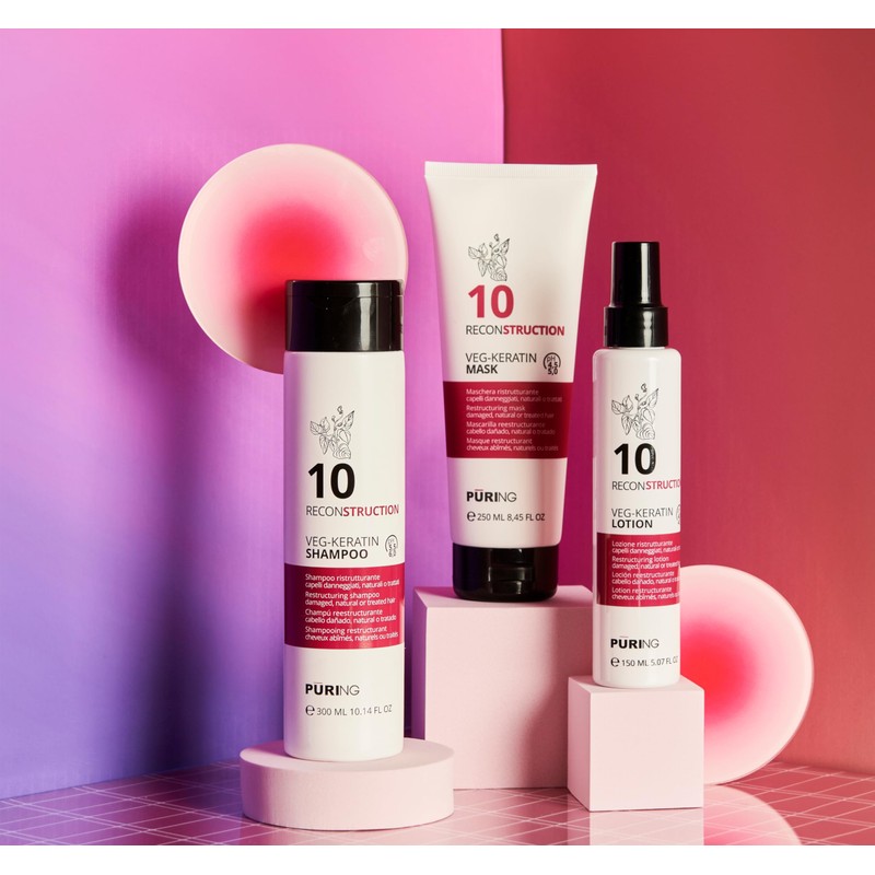 Puring 10 Veg-Keratin Reconstruction Mask 250ml | Restrukturierende Maske für