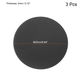 sourcing map Plant Coasters 10 Inch Reversible Absorbent Waterproof Round Felt Pad Mat, Black 3 In1 Set