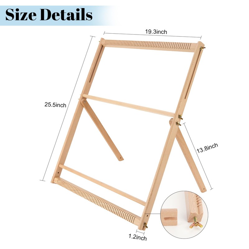 Loomix Adjustable Weaving Loom Kit with Stand for Adult, Large