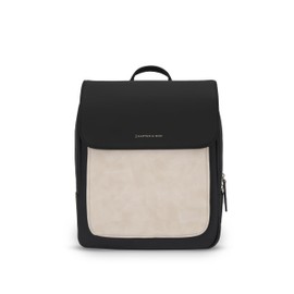 Kapten & Son Rucksack Tromso Small Cream Black 6 L | Rucksack Damen & Herren Schwarz-Beige | Kleiner Rucksack ideal als Tagesrucksack, Daypack, City Rucksack | Rucksackhandtaschen