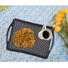 Non Slip Serving Tray with Handles, Food-Safe Platters for Snack