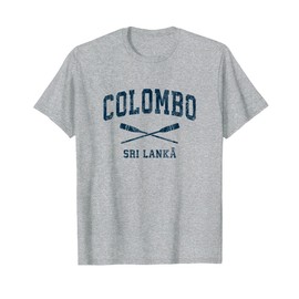 Colombo Sri Lanka Vintage Nautical Paddles Sports Oars T-Shirt