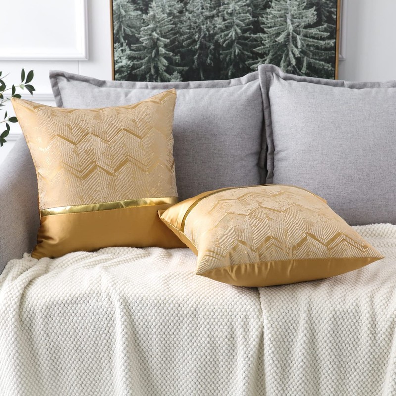 Set of 2 Throw Pillow Covers for Bed Couch Sofa