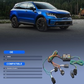 56530 Vehicle-Side Custom 4-Pin Trailer Wiring Harness Compatible with 2021-2025 Sorento LX S