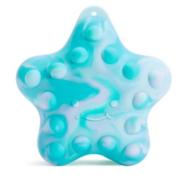 Munchkin® Pop Squish™ Popping Bath Toy - Mould-Free Squeezable Sensory Baby Fidget Toy without Holes | Baby Essentials | Baby Bath Toy for Toddlers and Children | Blue