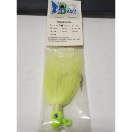 JOE BAGGS 1 ORIG. JOE BAGGS BULLETHEAD JIG CHART./CHART.  3/4 oz. NATURAL HAIR - FREE SHIP
