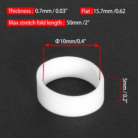 Zinkebol 100 PCS Cord Organizer, Silicone Rubber Bands Rings, Cable Straps Organizer Management, USB Holder Earphone Winder Wrapping, 10mm Diameter