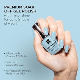 RC Red Carpet Manicure Esmalte de Uñas LED Gel Insta Famous, Azul Bebé Crema, 9 ml