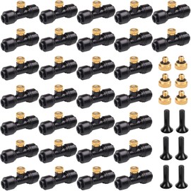 Adjustable Sprinkler Base Connector Kit - Leak-Proof Brass Nozzles, 8/15/30 Packs with Bonus Heads+Stoppers for Custom Drip Irrigation Systems (30Pack (72Pcs))