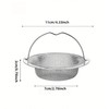 1pc Stainless Steel Sink Strainer with Handle – Rustproof Anti-Clog