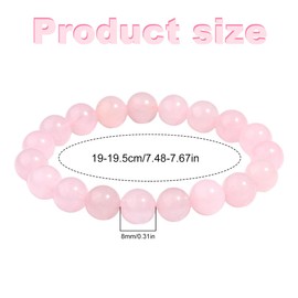 QEQSHQO Pearl Bracelet Gifts Rose Quartz Bracelet Courage Gift Ideas for Girlfriend Sister Birthday Gift Friendship Bracelet