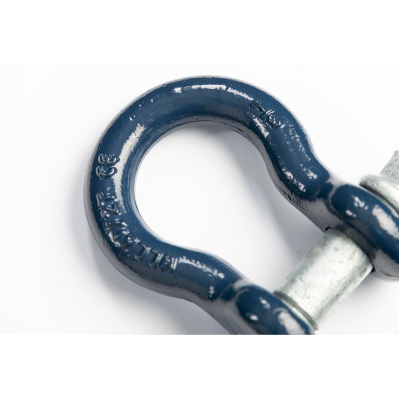 Hi-Gear 2 Pack Blue/Galvanized Bow Shackle 7/8" inch D-Ring Rugged