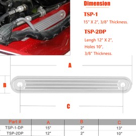 Camoo TSP-1 Transom Support Plate for Top Bolt Holes (3001.8067) & TSP-2DP Transom Support Plate Alt. for Lower Bolt Holes (12" x 2" & 15" X 2")
