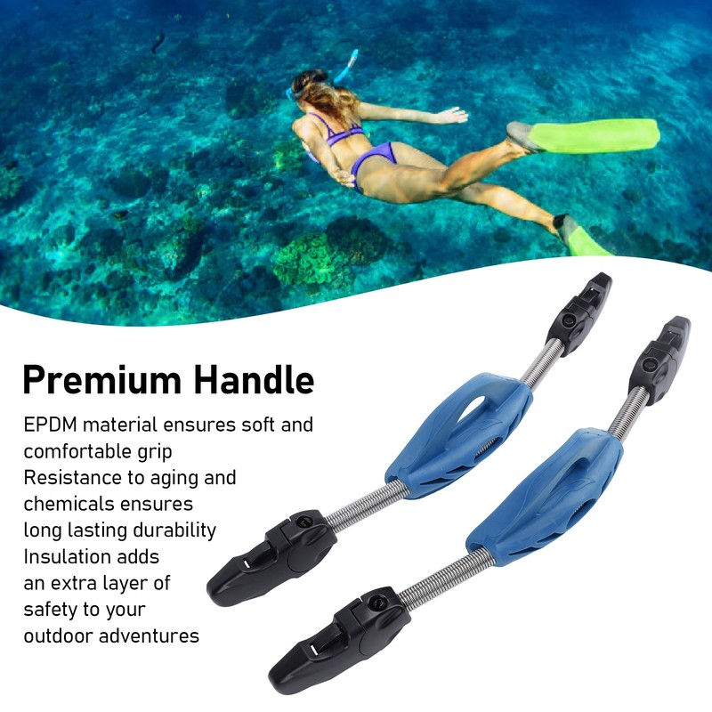 2PCS Diving Spring Fin Strap Stainless Steel Diving Fin Heel