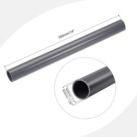 sourcing map PVC Rigid Tube Round Pipe Hardware Tubing 28mm ID 32mm OD 0.35m Light Grey High Impact for Water Pipe,Crafts