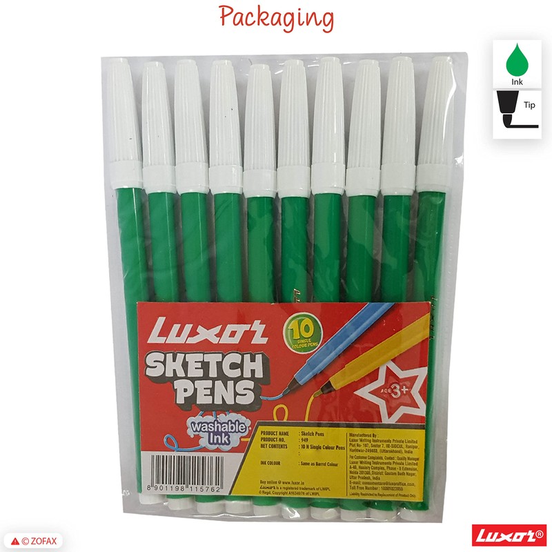 LUXOR Watercolour Felt Tip Pens Writing Pack Write Colour Draw
