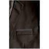 Black Solid Flat Pre Folded Pocket Square on Card For