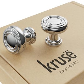 Kruse Hardware 31068 - (10-Pack) Sullivan Door and Drawer Knob - 1-1/8in Diameter, Polished Chrome