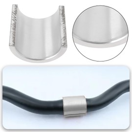 SING F LTD 1 Pair 1 1/8 Inch 28mm to 7/8 Inch 22mm Pit Bike Handle Bar Reducers Change from Fatbar to 7/8 Inch Riser Handlebar Spacers Clamp Conversion Shims, Silver