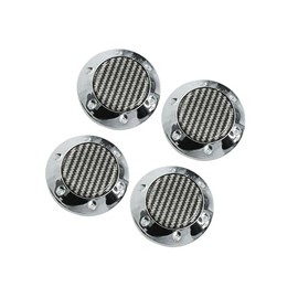 Motoforti 68mm Car Wheel Tyre Center Hub Caps Cover with Badge Sticker 4pcs Long-lasting