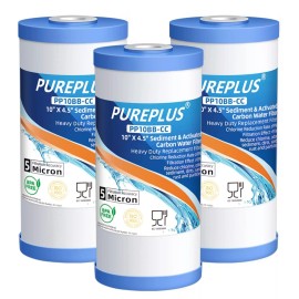 PurePlus 5 Micron 10" x 4.5" Whole House Replacement Cartridge for GE FXHTC,GXWH35F,