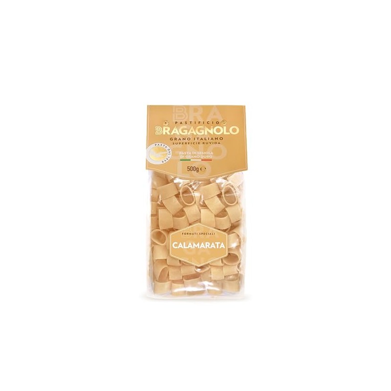 Pastificio Bragagnolo, Calamarata 877 Bronze-Drawn, 100% Italian Pasta, Made with