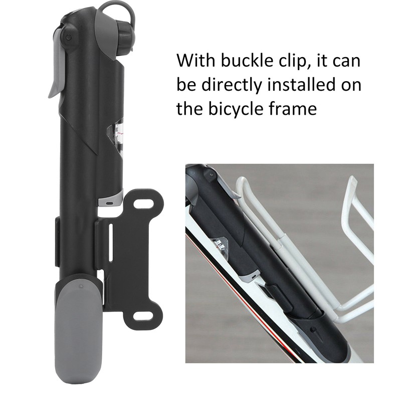 Mini Bike Pump with Pressure Gauge Portable Presta and Schrader