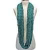 Green Winter Bubble Knit Infinity Circle Scarf